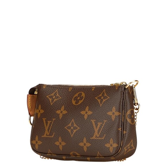 LOUIS VUITTON Brown Monogram Leather Pochette Mini Bag - Picture 2 of 14